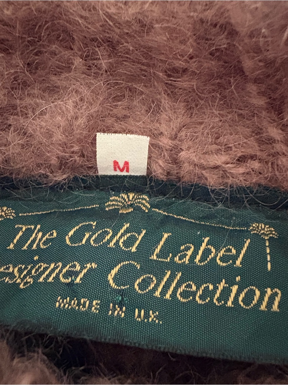 Gold Label | Vintage mock neck mohair sweater. Made in UK. Medium. Oversized - Picture 7 of 9